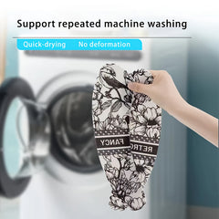 Classic Patterned Toilet Seat Cover, Electrostatically Adsorbed, Machine Washable, to The Touch, Stays Cool for Long Sitting, Suitable for Summer, Single Piece