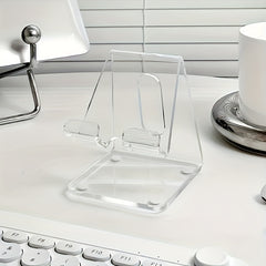 Acrylic Phone Stand - Premium Clear Display Holder - Ideal for Desktop & Countertop Use - Universal Smartphone Display