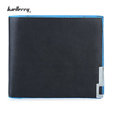 Baellerry Trendy Pure Color Men Short Open Cash Photo Card Wallet
