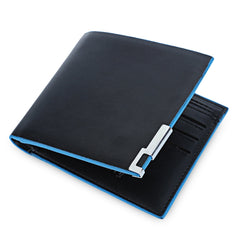 Cartera corta Baellerry Trendy Pure Color para hombre, con foto y dinero en efectivo