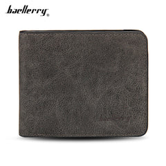 baellerry Solid Color Letter Open Short Horizontal Men Wallet