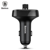 Baseus S-09 Cargador de coche con Bluetooth V4.2, MP3 y doble USB con pantalla LED en forma de T