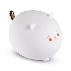 Veilleuse à chargement USB en silicone avec motif chat de dessin animé RVB