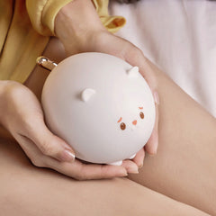 Veilleuse à chargement USB en silicone avec motif chat de dessin animé RVB