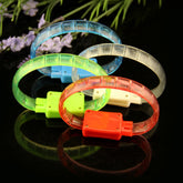 Bracelet LED Flash coloré 1 pièce en caoutchouc léger en plastique souple