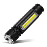 BRELONG Multifunction T6 LED Flashlight Magnet Work Light USB Rechargeable Battery