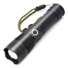 Lampe torche X80 P50 à longue portée, en alliage d'aluminium, télescopique, zoom, chargement USB, pour l'extérieur