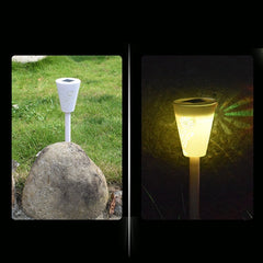 Lámpara de pie solar hueca para jardín con diseño de mariposa