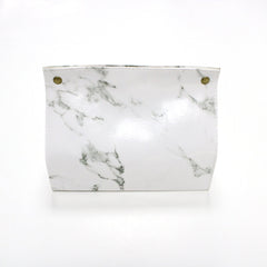 Boîte à mouchoirs en cuir ondulé Nordic Grain de marbre