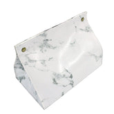 Nordic Leather Corrugated Tissue Box Marble Grain
