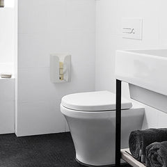 Caja de pañuelos de plástico para pared con soporte para papel de color sólido