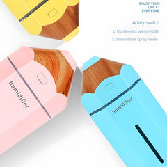 230ML Pencil Shape Ultrasonic Cool Mist Air Humidifier - Silent for Indoor, Car, Office Use - USB Aromatherapy Essential Oil Diffuser with Ambient Night Light