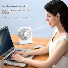 2,000mAh Portable Battery-Powered Fan, USB Rechargeable, Compact Mini Desk Fan for Indoor, Outdoor, Car Use, Cooling Fan