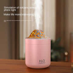 500ML Colorful Volcano Ultrasonic Cool Mist Air Humidifier, Quiet for Indoor, Vehicle, and Office Use with USB Aromatherapy Essential Oil Diffuser and Ambient Night Light