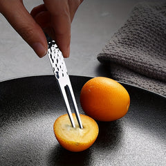 Stainless steel Japanese hammer pattern dessert coffee stirring small spoon square spoon fruit cake dessert fork cutlery set gift box set