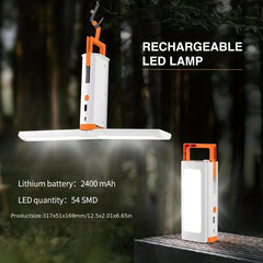 2400mAh Multi-Functional Foldable Outdoor Light: The Ultimate Camping Lantern for Christmas Outdoor Home Lighting