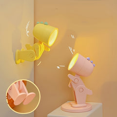 Cartoon dinosaur magnetic night light, desktop ornaments, reading lamp, table lamp, reading lamp, reading lamp