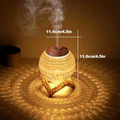 Ultrasonic Cool Mist Air Humidifier with USB Multicolor Ambient Table Lamp Night Light, Essential Oil Diffuser