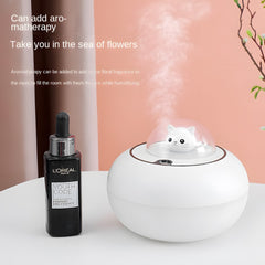 300ML Cat Ultrasonic Cool Mist Humidifier - Quiet Suitable for Indoor, Car, and Office Use - USB Aromatherapy Essential Oil Diffuser with Ambient Night Light