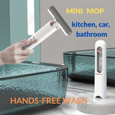 High Absorbent Mini Mop for Kitchen, Car, and More - Portable Hand Wash-Free Cleaning Tool with Clamp Seam