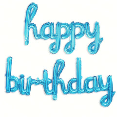 1 Set Of Conjoined Letters Happy Birthday Aluminum Foil Balloon Happy Birthday Aluminum Foil Balloon, Halloween Decorations, Christmas Decorations, Themed Balloons, Chrome Balloons for Birthday, Reusable Balloon Garland, Halloween Foil Balloons, Balloon S
