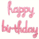 1 Set Of Conjoined Letters Happy Birthday Aluminum Foil Balloon Happy Birthday Aluminum Foil Balloon, Halloween Decorations, Christmas Decorations, Themed Balloons, Chrome Balloons for Birthday, Reusable Balloon Garland, Halloween Foil Balloons, Balloon S