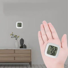 Mini indoor electronic thermometer hygrometer, home office magnetic adhesive liquid crystal temperature and humidity meter