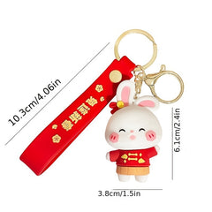 New Year Spring Festival Rabbit Keychain Key Chain Key Ring