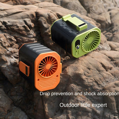10,000mAh Portable Battery-Powered Waist Clip Fan, USB Rechargeable, High Airflow, Long-lasting Cooling for Summer Outdoor Work