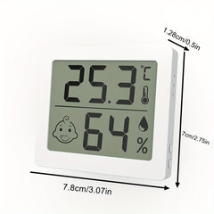 3.1in Digital Thermometer Indoor Outdoor Thermometer Hygrometer with Room Temperature and Humidity Monitor
