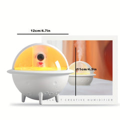 Astronaut Ultrasonic Cool Mist Humidifier with USB Multicolor Ambient Night Light, Essential Oil Diffuser