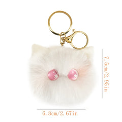 Porte-clés chat en peluche, porte-clés, porte-clés, sac à dos, pendentif de cartable, fête de la Saint-Valentin