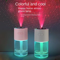 280ML Ultrasonic Cool Mist Air Humidifier and Essential Oil Diffuser with USB Night Light, Quiet for Bedroom, Vehicle, and Office Use