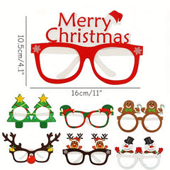 9pcs Festive Christmas Tree & Reindeer Paper Glasses - Santa, Snowman, and Holiday Decorations for Christmas Parties, Photo Props, and Holiday Celebrations, Christmas Decorations, Christmas Cup For Table, Christmas Photo Booth Prop, Christmas Decoration,