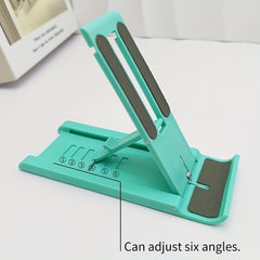 Portable Desktop Phone Stand - Foldable & Easy to Store - 6 Adjustable Viewing Angles - Universal Smartphone Holder