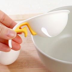1pc, Egg Yolk Separator Divider Holder, White Plastic Egg White Filter, Household Eggs Tool, Cooking Baking Tool, Kitchen Gadget