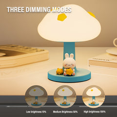 1 Cloud-Shaped USB Rechargeable Night Light with Touch Control - 3 Adjustable Brightness Levels, Indoor LED Desk Lamp for Bedroom, Living Room, Office, and Kids' Room, Relaxation Ambiance, Soft Glow, Relaxation Ambiance Lamp | Playful Design | USB Recharg