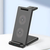 3-in-1 Portable Foldable Desktop Wireless Charger, Simultaneous Wireless Charging for Phones