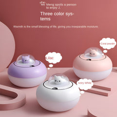 300ML Cat Ultrasonic Cool Mist Humidifier - Quiet Suitable for Indoor, Car, and Office Use - USB Aromatherapy Essential Oil Diffuser with Ambient Night Light