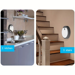 Human Motion Sensor LED Night Light - USB Charged, Magnetic, Dual Tone for Hallways, Bedrooms, Bathrooms, and Stairs