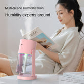 Humidificateur d'air ultrasonique à brume fraîche et diffuseur d'huiles essentielles 280 ml avec veilleuse d'ambiance USB, silencieux pour chambre, véhicule et bureau