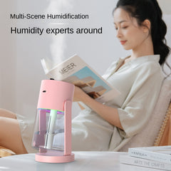 280ML Ultrasonic Cool Mist Air Humidifier and Essential Oil Diffuser with USB Ambient Night Light, Quiet for Bedroom, Vehicle, and Office Use