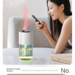 280ML Ultrasonic Cool Mist Air Humidifier and Essential Oil Diffuser with USB Night Light, Quiet for Bedroom, Vehicle, and Office Use