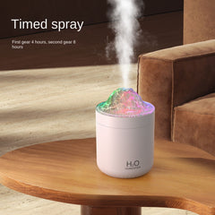 500ML Colorful Volcano Ultrasonic Cool Mist Air Humidifier, Quiet for Indoor, Vehicle, and Office Use with USB Aromatherapy Essential Oil Diffuser and Ambient Night Light