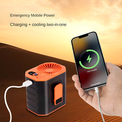 10,000mAh Portable Battery-Powered Waist Clip Fan, USB Rechargeable, High Airflow, Long-lasting Cooling for Summer Outdoor Work