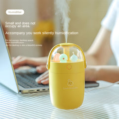 300ML Cute Figurine Colorful Ambient Light Ultrasonic Cool Mist Air Humidifier - Silent for Indoor, Car, Office Use - USB Aromatherapy Essential Oil Diffuser