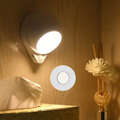 360° Rotatable, Nail-Free, Self-Adhesive Magnetic LED Sensor Light: Ideal for Cabinets, Doorplates, Wall Lamps, Outdoor Lights
