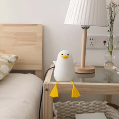 1pc/Xiaoou Fun Duck Night Light, Lying Flat Duck USP Bedroom Night Light, Creative Gift Ornaments, Mobile Phone Holder, Desktop Silicone Pat Light-One Pat, Light Up The Night Black. Send Relatives, Send Friends