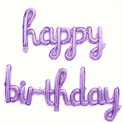 1 Set Of Conjoined Letters Happy Birthday Aluminum Foil Balloon Happy Birthday Aluminum Foil Balloon, Halloween Decorations, Christmas Decorations, Themed Balloons, Chrome Balloons for Birthday, Reusable Balloon Garland, Halloween Foil Balloons, Balloon S