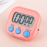 1pc Digital Kitchen Timer for Baking and Cooking - Dual Display, AAA Battery Powered, Multi-Functional Stopwatch with Start/Stop Button, Alarm Clock, and Counter - Pink/White/Green/Red/Blue Options, Baking Essentials|Modern Kitchen Accessory|Compact Desig